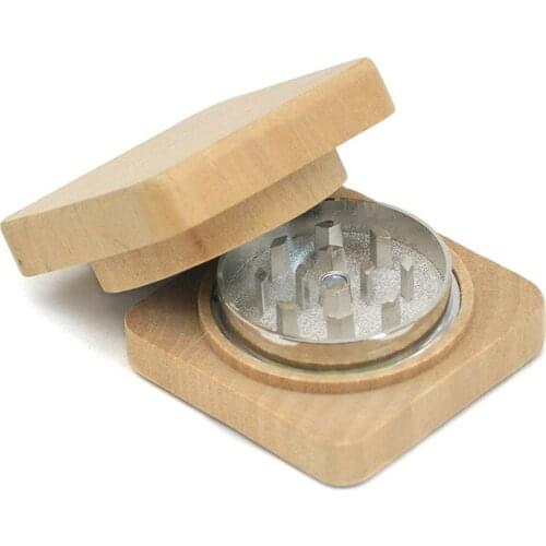 Weed 2 piece Cigarette Shop Wooden Herb Grinder Tobacco Crusher