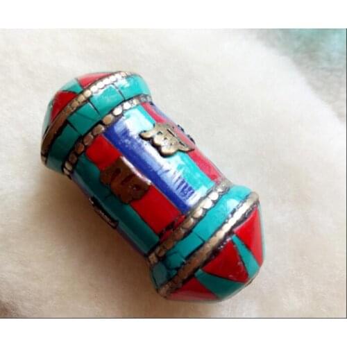 Exquisite collection of Nepal Tibet pine stone azurite Silver Pendant