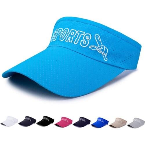 Summer Outdoor Men Women Golf Visor Cap Fast Dry Top Air Cap Tourism Visors Sunhat Sun Protection Sunshade Hat GH-773