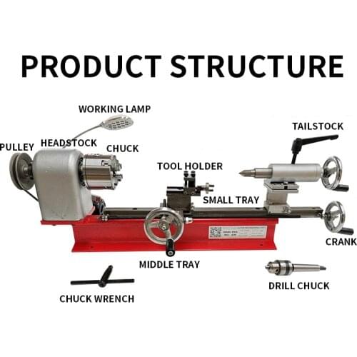 Mini Mini Desktop Lathe/DIY Household Instrument Lathe/Metal/Watch/Woodworking
