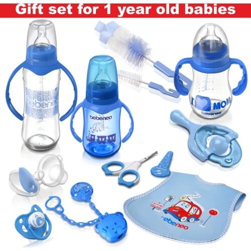 For 1 year old babies Feeding bottle set - Super baby set consisting of 12 products bib pacifier nail clipper MADE IN TURKEY