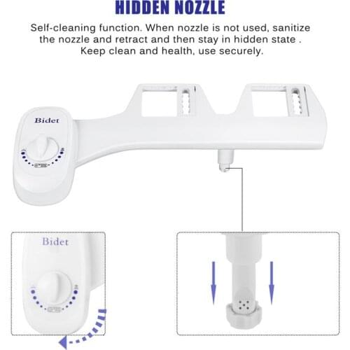Non-Electric Bidet Attachment Toilet Bidet Seat Self Cleaning Nozzle Fresh Water Bidet Sprayer Automatic Washing Bidet Accessory