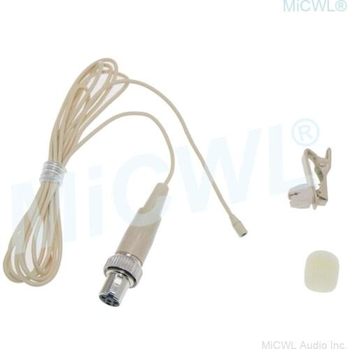 Very Mini Clip Lavalier Lapel Microphone For MiPro Wireless Microfone System Black Beige 2 Color