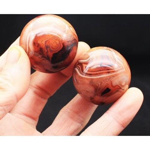 Top! Natural Red Agate Ball Carnelian Ball Worry Stone Rare Texture Quartz Crystal Ball Reiki Healing Crystal Stone Home Decora