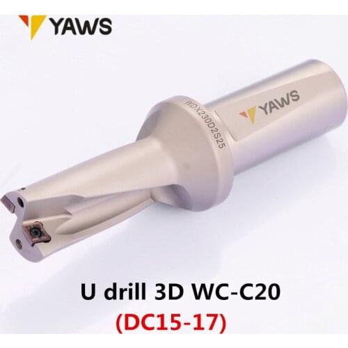 U-drill 3D WC-C20-3D SD15-17drilling15MM -17MM insert indexable dril use insert WCMT03