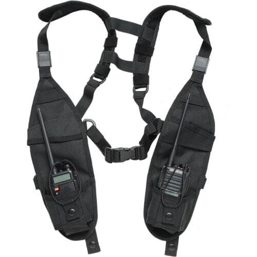 Abbree Universal Hands Free Chest Harness Bag Holster for BF-888S UV-5R UV-82 UV-9R Plus BF-F8HP Two Way Radio (Rescue Essential