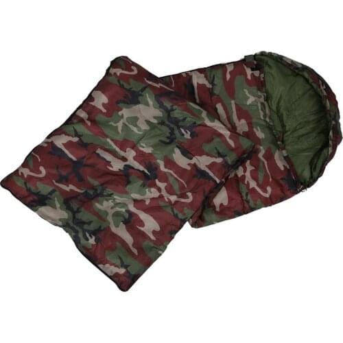 High quality Cotton Camping sleeping bag,15℃~5℃ degree, envelope style, camouflage sleeping bags