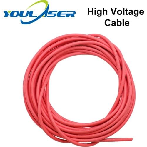 YOULASER 3 Meters High Voltage Cable for CO2 Laser Power Supply and Laser Tube Laser Engraving and Cutting Machine