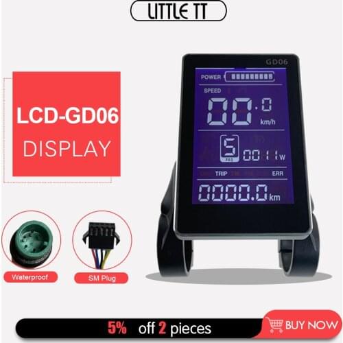 Ebike Display LCD GD06 Display 36V 48V Electric Bike Display For Controller for Electric Bike ebike Conversion Kit Accessories
