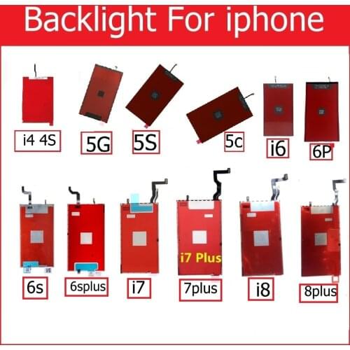 LCD Display Backlight Panel For iPhone 4 4s 5 5c 5s 6 6s 7 8 Plus Lcd Screen Backlight Film with 3D Touch Function Flex Cable