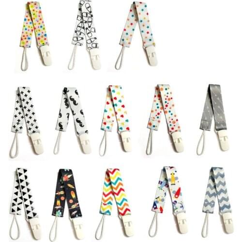 2018 Baby Pacifier Clip Chain Ribbon Holder Chupetas Soother Pacifier Clips Leash Strap Nipple Holder For Infant Feeding B0621
