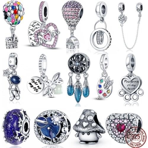 2021 New 100% Real 925 Sterling Silver Fish Girl Boy Charm Bead Fit Original Pandora Bracelets DIY Jewelry For Women Gift