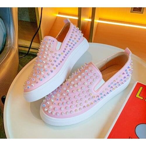 2021 Comfortable Women Loafers Flats Canvas Revits Couple Flat Platform Shoes Woman Black Flat Heels Students Shoe