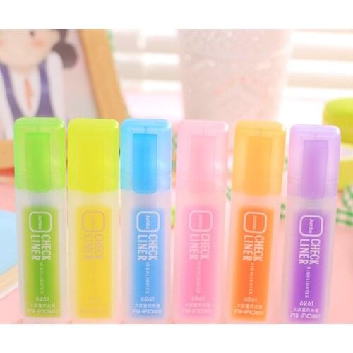 36pcs Kawaii Highlighter Marker 6 Colors Large Capacity Highlighter Pen for School Supplies Art Supplies Stationery Office Gift