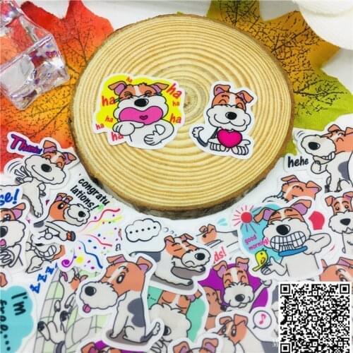 40 pcs Cute dog english Stickers for Car Styling Bike Motorcycle Phone book Travel Luggage toy Funny Sticker Bomb Decals