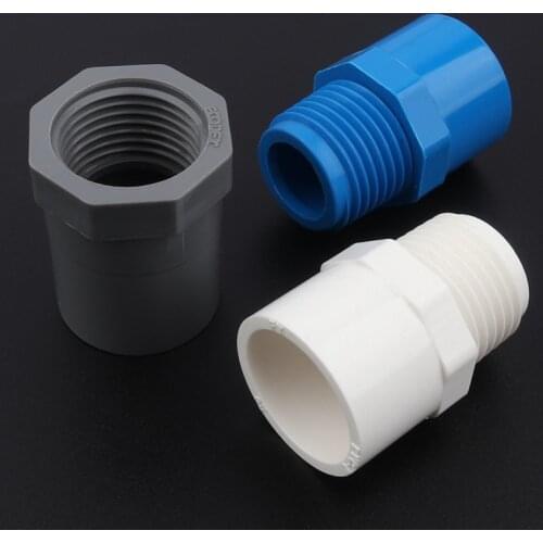 5pcs 32mm~1" Female/Male Thread PVC Connector Garden Irrigation System Water Pipe Connectors Kitchen Faucet Accessories Joints