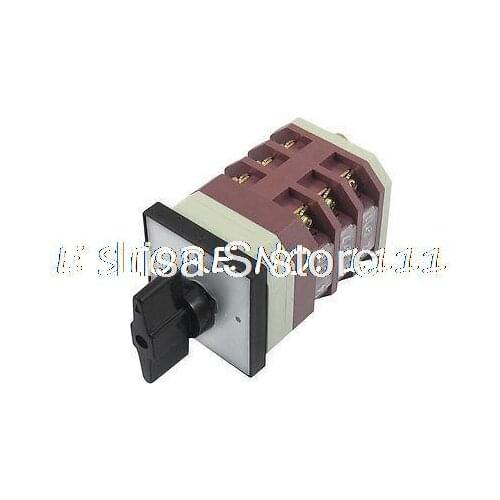 AC 380V 16A 12 Terminals 3 Position Self Locking Cam Changeover Switch Rotary