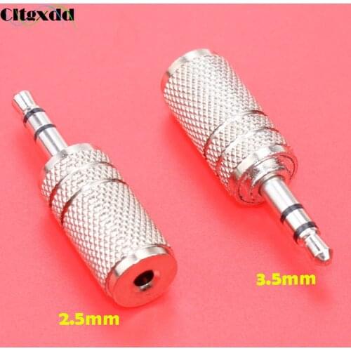 Cltgxdd Audio Adapter 3.5mm 3pole audio plug Male to 2.5mm audio jack Female Connector for Car Speaker Headphone Earphone