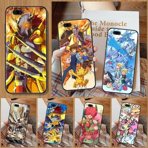 Anime Digimon Adventure Phone Case For Xiaomi Mi Note 8 9 10 11 9T 10T A3 Lite Pro Ultra black trend Etui fashion shell tpu