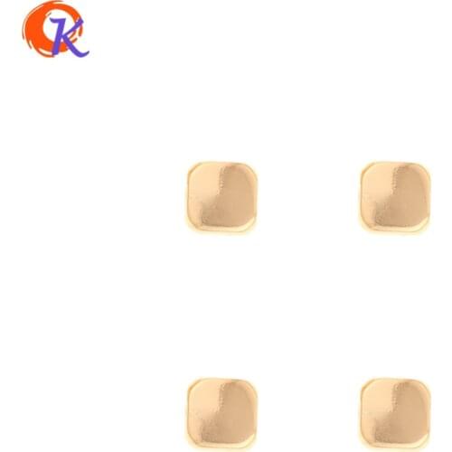 Cordial Design 100Pcs 5*5MM Jewelry Accessories/DIY Beads Making/Suqare Shape/Genuine Gold Plating/Hand Made/Earring Findings