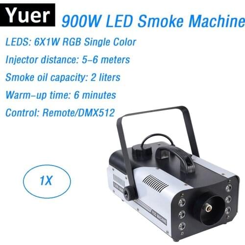 DMX / Remote Control Mini LED Smoke Machine 900W Single Color Color LED Fogger Machine Professional Indoor Dj Stage Equipments