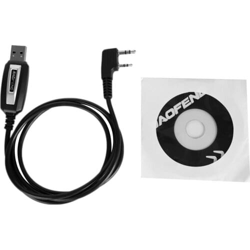 BAOFENG 2 Pins Plug USB Programming Cable for Walkie Talkie for UV-5R serise BF-888S Kenwood wouxun Walkie Talkie Accessories