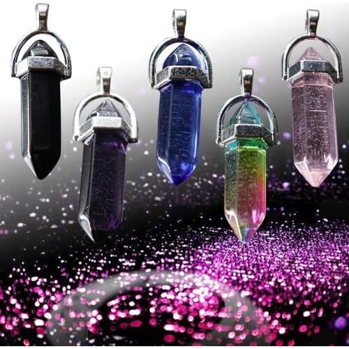 Beautiful Hexagonal Pendant Exquisite Wear-resistant Hexagonal Prism DIY Ornamental Hexagonal Prism Bead for Jewelry Making