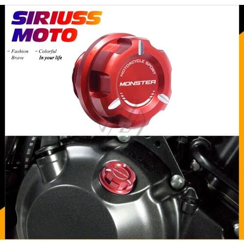 Motorcycle Engine Oil Cap Bolt Screw Filler Cover Case for Ducati Monster 696 796 797 1100 EVO 821 1200 S/R