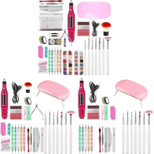 Nail Set UV LED Lamp Dryer With Soak Off Manicure Tools Set electric Nail drill For Nail Tools