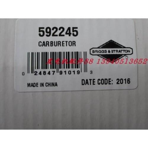 GENUINE CARBURETOR FOR BRIGGS & STRATTON 592245 CARBURTTOR BRUSHCUTTER WATER PUMP CARB ASY WEEDEATER CARBY BLOWER FREE SHIPPING