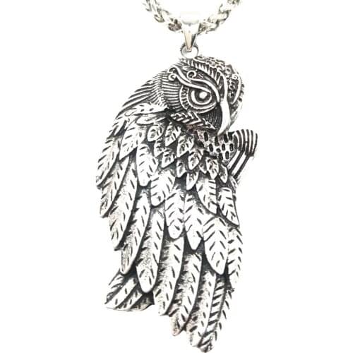 Nostalgia Owl Jewelry Pendant Necklace Viking Slavic Bird Amulet Talisman Protection