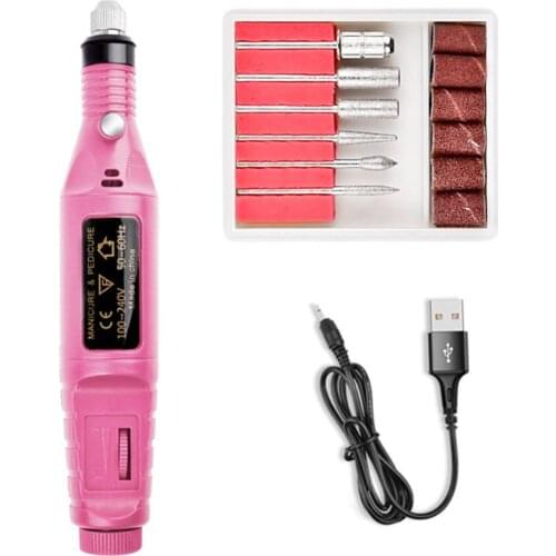 2021 New Electric Manicure Drill Kit with USB Charge Electric Nail Files Nail Care Tools