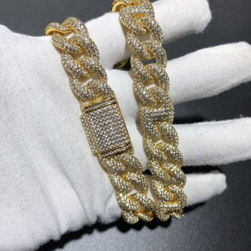 New design iced out cuban link chain
