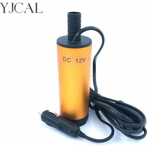 Mini Submersible Diesel Fuel Transfer Water Oil Suction Pump 51MM Aluminum Alloy DC 12V 24V 30L/Min 25W Car Cigarette Lighter