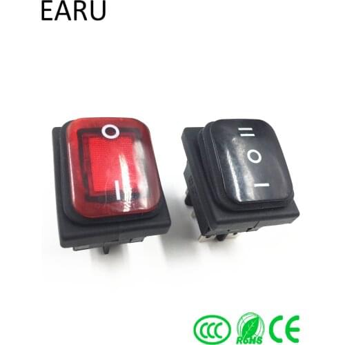 Dust-Proof Waterproof Latching Boat Rocker Toggle Switch,Red Green Black 4Pin 2Position, 6Pin 3Position AC250V/16A AC125V/20A