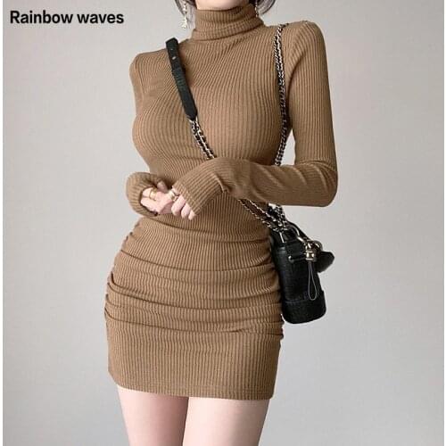 Модные трикотажные платья Rainbow waves China At AliExpress