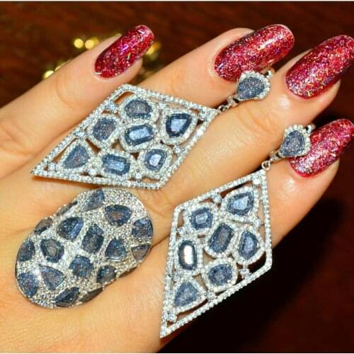 Cp239 Luxury Designer Fashion 925 Sterling Silver Jewelry zirconia star shape cv