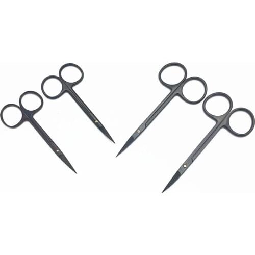 Dental scissors Ophthalmic surgery scissors shear Eye scissors tungsten carbon steel porcelain PFM black handle