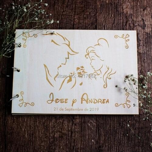 Personalized Wedding Guestbook with name and date , Rustic wedding journal wedding album Sign guestbook