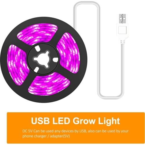 USB Grow Light Phytolamp For Plants Full Spectrum Led Strip With Touch Hand Sweep For Seeds Hydroponics Greenhouse Tent Growbox