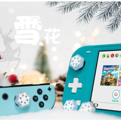 Shaped Snowflake Thumb Stick Grip Cap Joystick Protective Cover For Nintendo Switch NS Lite Joy-con Controller Thumbstick Case