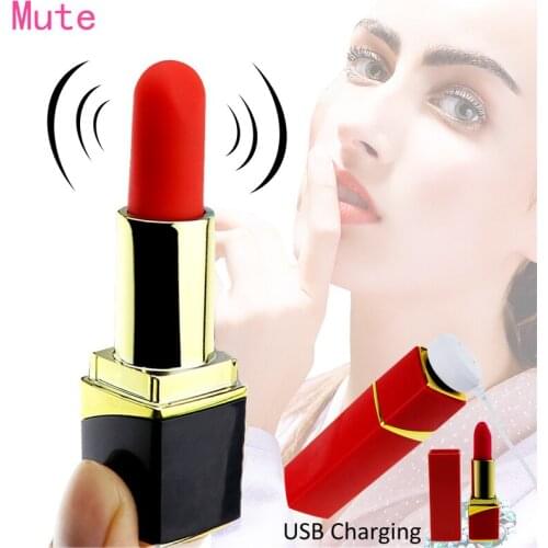 Lipstick Vibrator Sex Toy for Woman Mini Bullet Vibrators USB Charging 10 Speed Mute Clitoris Stimulator Erotic Product Sex Toys