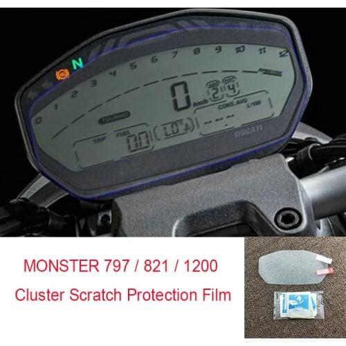 For DUCATI MONSTER 821 1200 Motorcycle Cluster Protection Film Screen Explosion-proof Speedometer Scratch Sticker