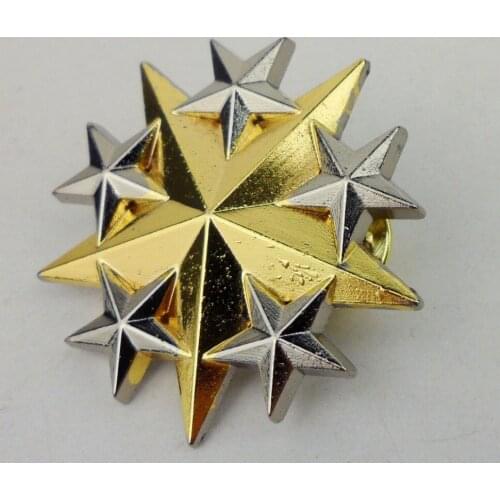 US ARMY GENERAL OFFICER SIX STAR BADGE PIN US ARMY RANK INSIGNIA