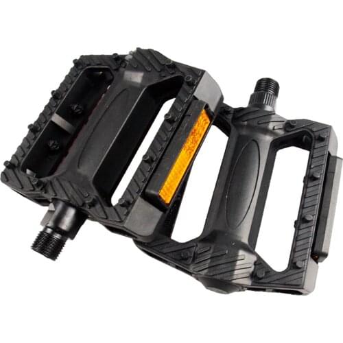 1 Pair Bicycle Paddles Non-slip Reflective Plastic MTB Road Bike Paddles Cycling Equipment Accessories Black Bikes Parts