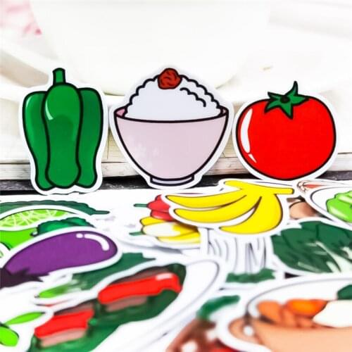 40pcs cute fruit and vegetable Paper Sticker Decoration Stickers Diy Ablum Diary Scrapbooking Label Sticker Moto Bicycle Toy
