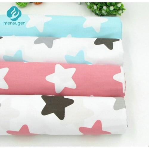 50*160cm Stars Printed Cotton Fabric Meter for Home Textile Baby Quilts Cushions Pillows Sewing Fabric Material Telas Patchwork