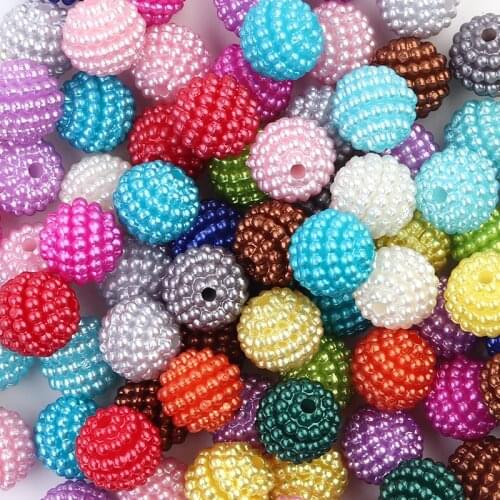 50pcsAcrylic Bayberry Ball Beads Loose Spacer Beads For Jewelry Making Handmade Diy Bracelet Necklace