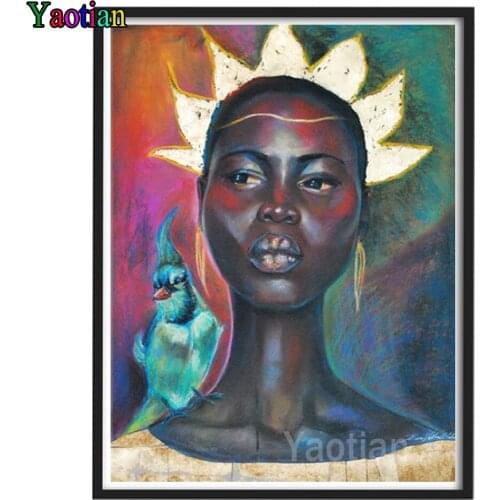5d diy diamond embroidery African Black Women full square round drill diamond painting mosaic kit Diamond Mosaic decor wall art