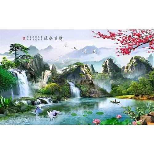 5D Diamant Borduurwerk Landschap Waterval DIY Diamant Schilderen Diamant Mozaïek Ambachten Geschenken Diamant Patroon Schilderij